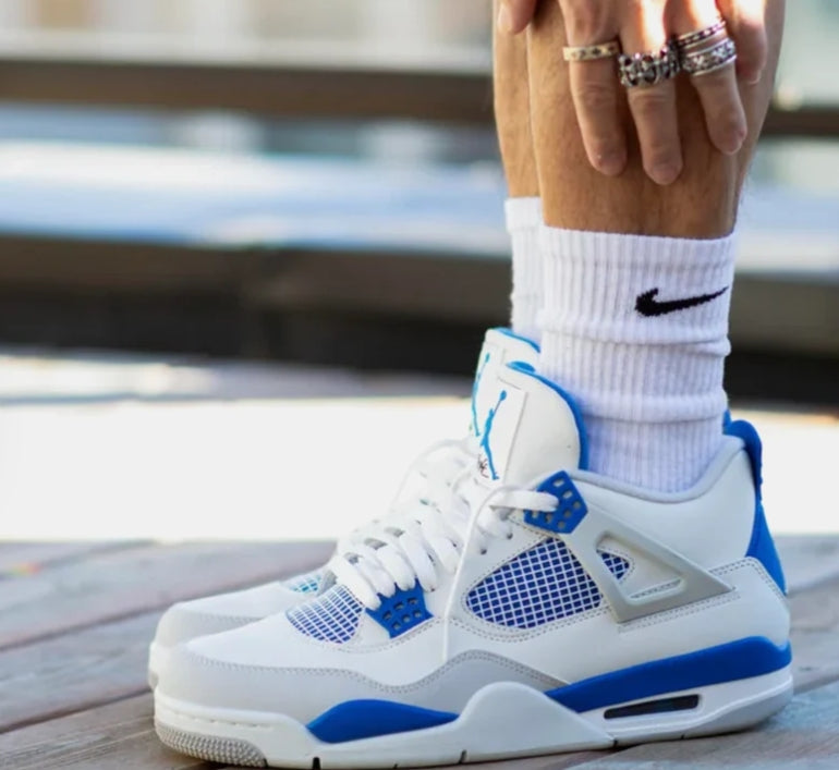 Air Jordan 4s "MILITARY BLUE"